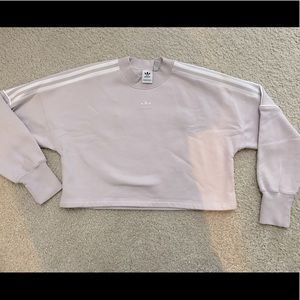 Cropped adidas sweatshirt. Never worn, no tags